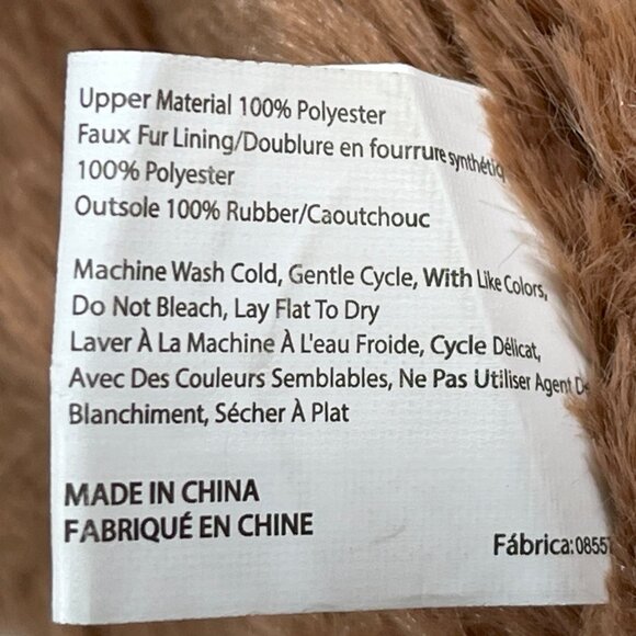 BP Women's Brown Faux Fur Slippers Sz 9-10 - NWOB - Picture 8 of 9